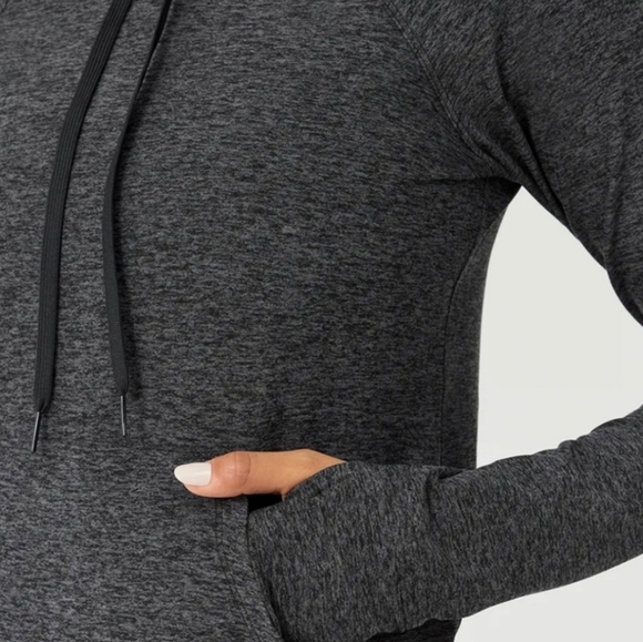 Outdoor Voices CloudKnit Hoodie Charcoal Grey Space Dye Size Medium - Picture 3 of 9